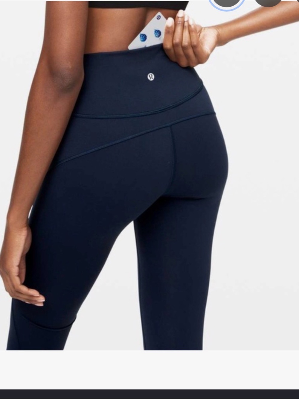 Lululemon In Movement 7/8 Tight *Everlux with Pockets, Midnight Navy Size 4